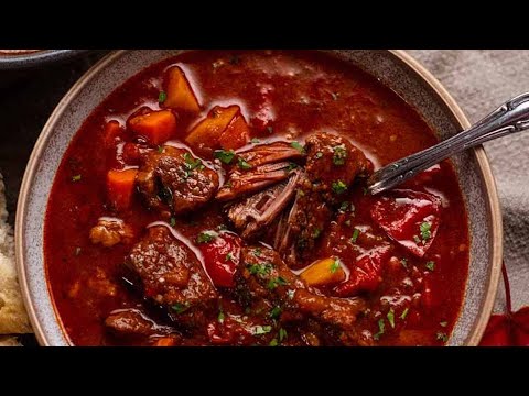 Hungarian Goulash (beef stew-soup)