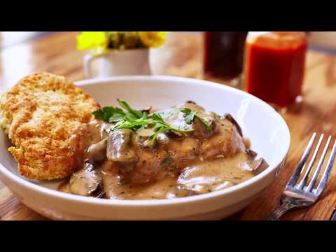 Biscuits and mushroom gravy at the Wandering Goose | Seattle, WA | Washington Grown