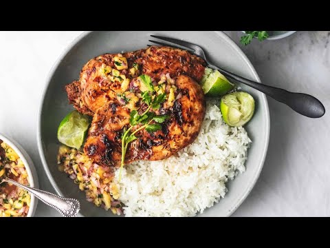 Caribbean Jerk Chicken with Pineapple Salsa