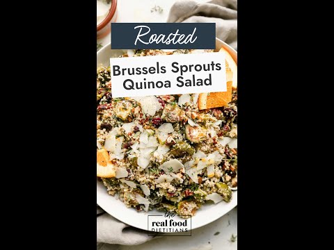 Roasted Brussels Sprouts Quinoa Salad with Citrus-Thyme Vinaigrette #shorts #thanksgiving