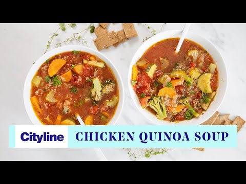 Vegetable chicken quinoa soup for the soul