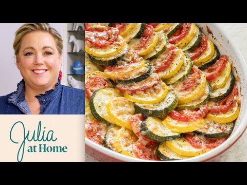 How to Make Cheesy Tomato Zucchini Casserole (Tian) | Julia at Home