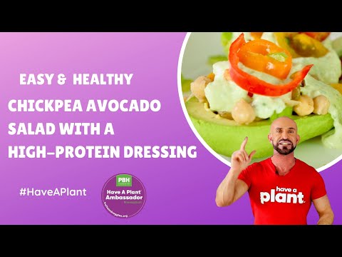 Indulge in Nutrient-Rich Delight with Chickpea Avocado Salad with a High-Protein Dressing