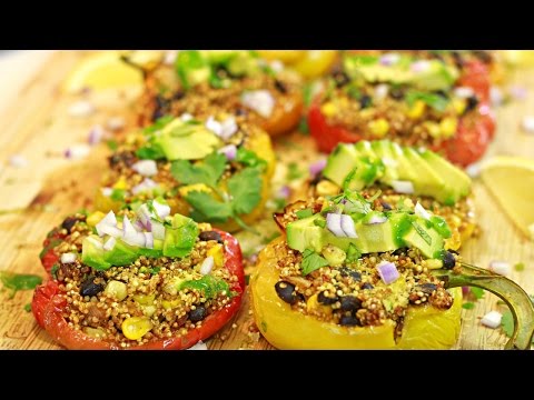 Quinoa Stuffed Peppers (Vegan)