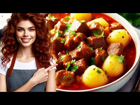 AUTHENTIC Hungarian Beef Goulash Recipe (Beef Stew Recipe with Potatoes)