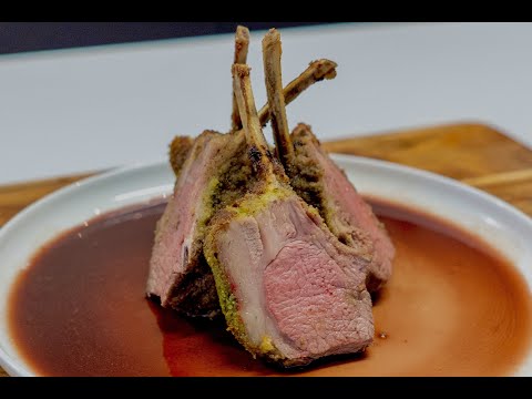 Herb Crusted Rack of Lamb With Red Wine Jus