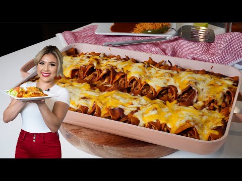 The Best RESTAURANT STYLE RED CHICKEN ENCHILADAS You Can Make at HOME, Claudia’s SPECIAL ♥️