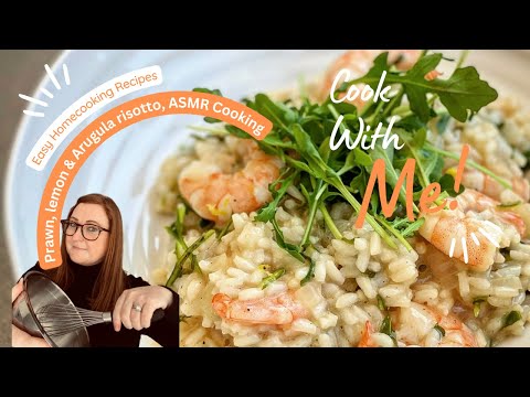 Shrimp Risotto, relaxing ASMR cooking. No Talk