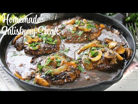 Homemade Salisbury Steak with Rich Mushroom Gravy | Comfort Food Classic