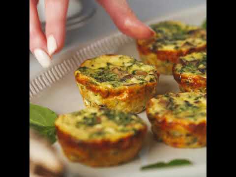 Best Mini Quiche Recipe - Mushroom Spinach and Feta Mini Quiches