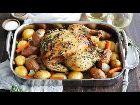 Garlic and Rosemary Whole Roasted Chicken