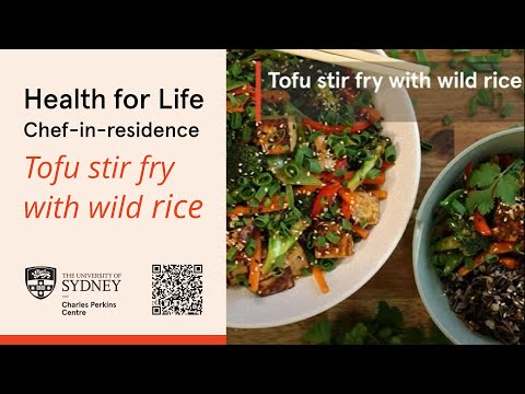 Tofu stir fry with wild rice