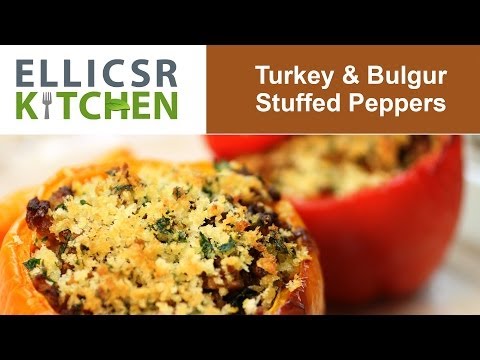 Turkey &amp; Bulgar Stuffed Peppers