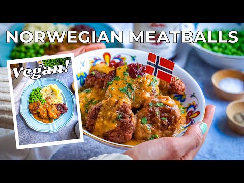 Norwegian Meatballs with Gravy 💙 VEGAN FAMILY RECIPES Ep. 1