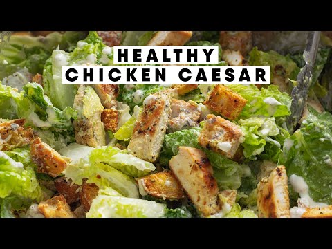 Healthy Chicken Caesar Salad Recipe - MY FAVORITE!