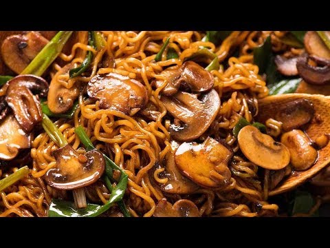 Asian Mushroom Noodles landscape