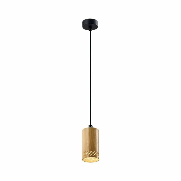 Závesné svietidlo s kovovým tienidlom v čierno-zlatej farbe ø 7 cm Tubo - Candellux Lighting