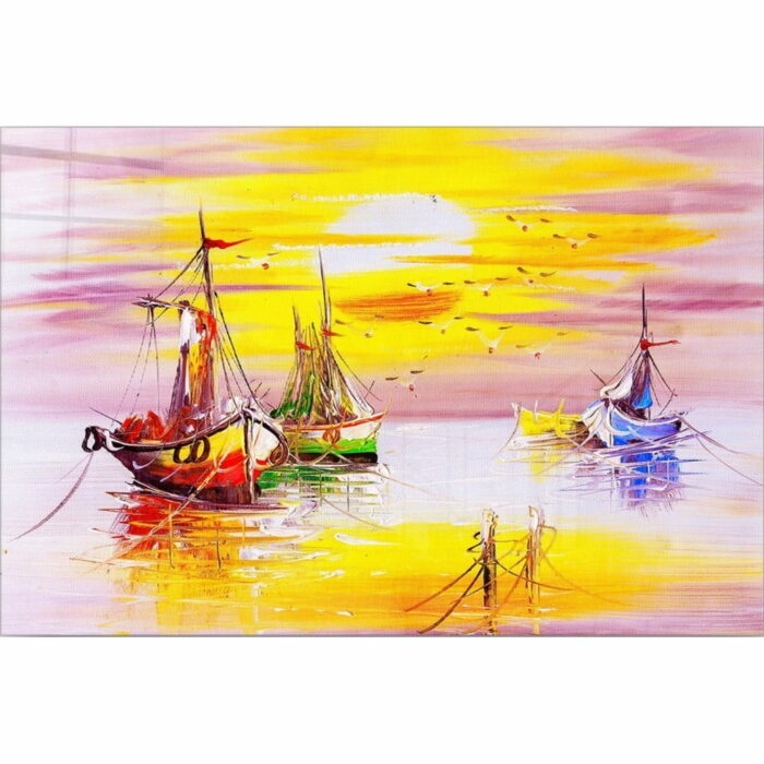 Sklenený obraz 100x70 cm Sunset - Wallity